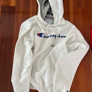 Champion Off-White Hoodie with Logo